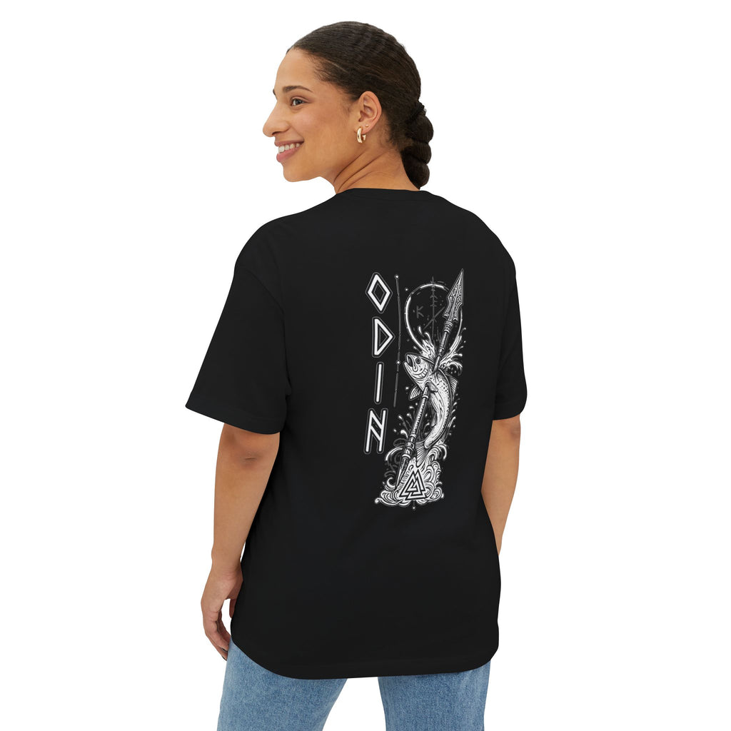 Odin Fishing Shirt – Norse Viking T-Shirt, Gungnir Spear Graphic Tee, Rune Design Shirt, Nordic Mythology Apparel, Fisherman Gift