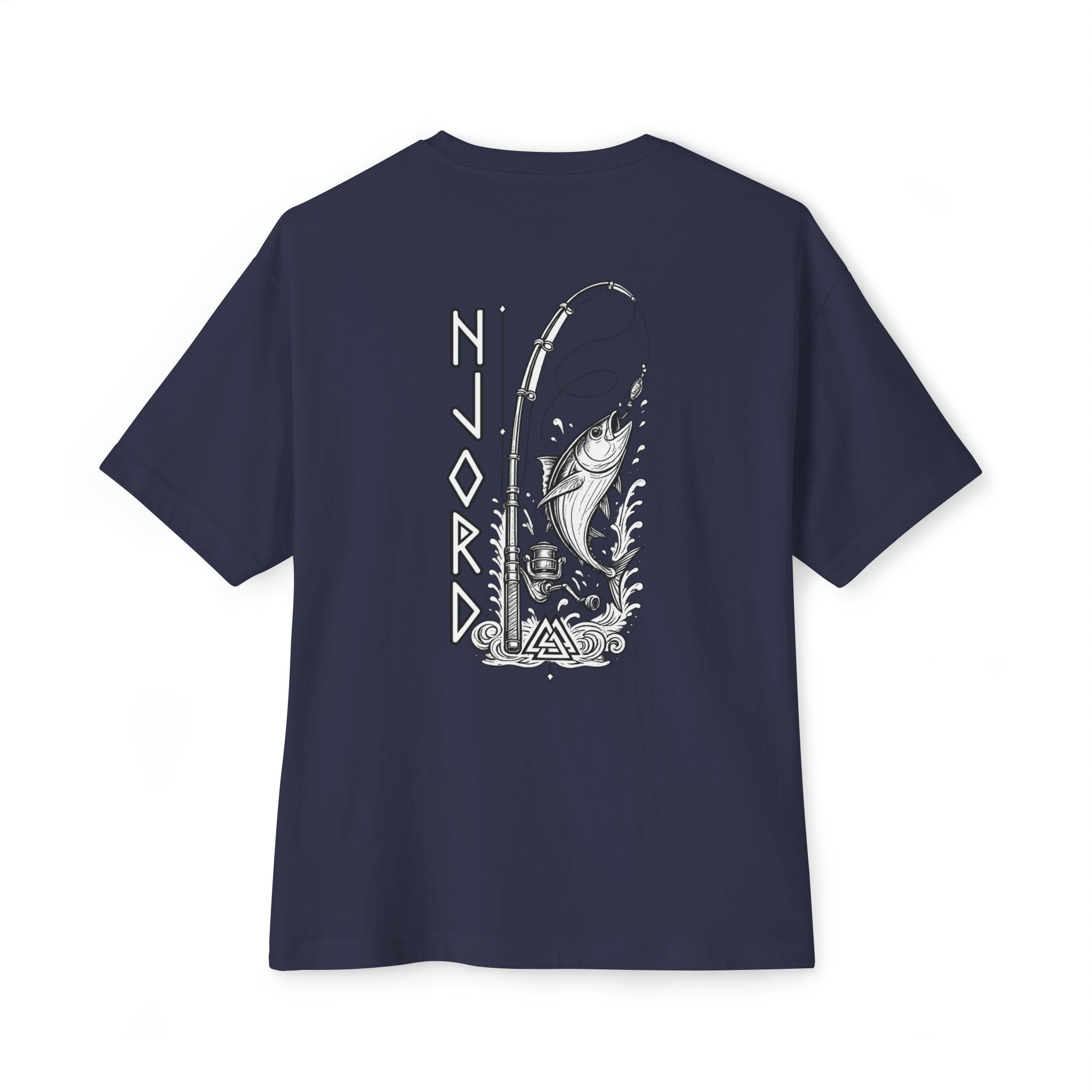 Njord Fishing Shirt – Viking Tuna Graphic Tee, Norse Mythology Apparel, Rune Design Shirt, Ocean God Fishing Shirt, Angler Gift