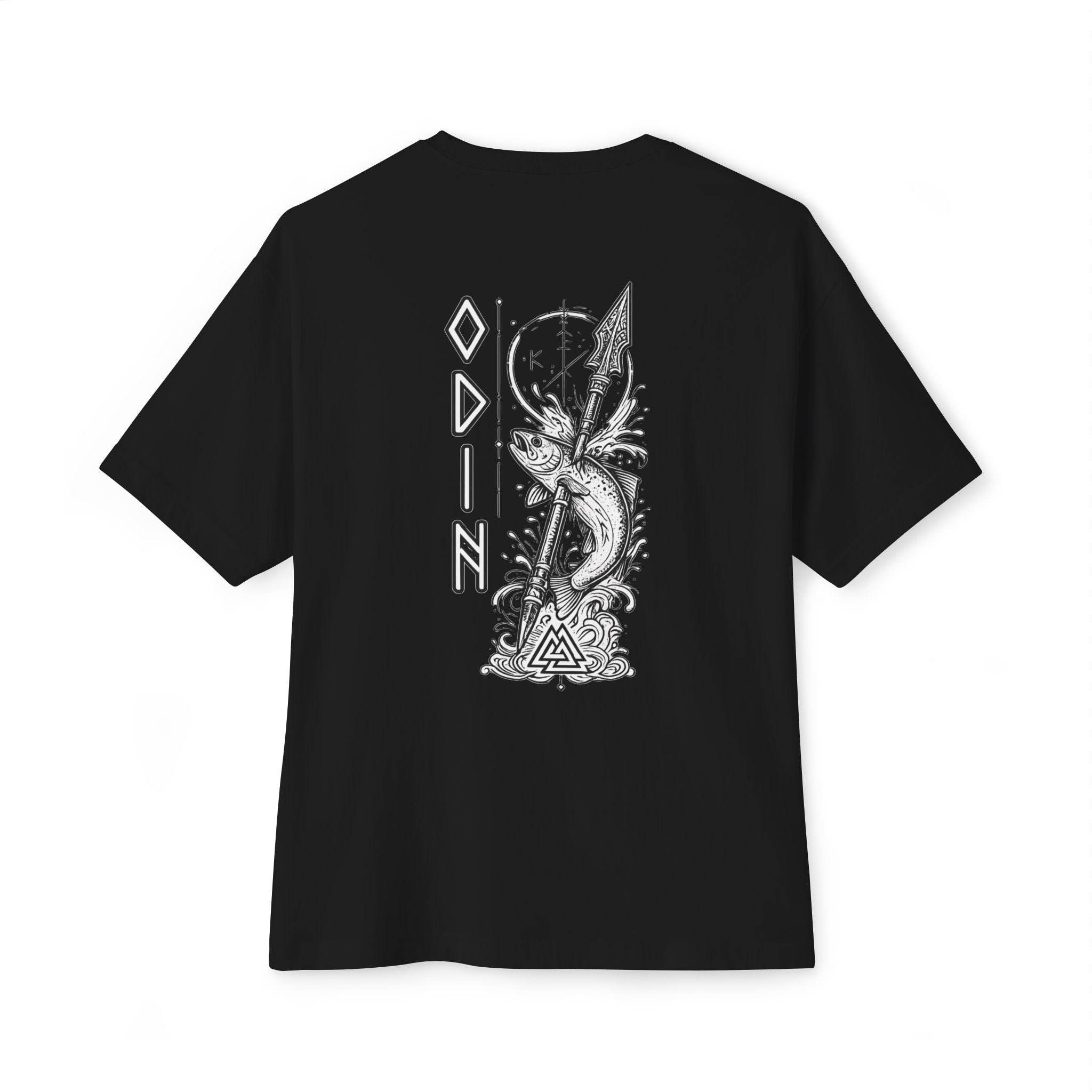 Odin Fishing Shirt – Norse Viking T-Shirt, Gungnir Spear Graphic Tee, Rune Design Shirt, Nordic Mythology Apparel, Fisherman Gift