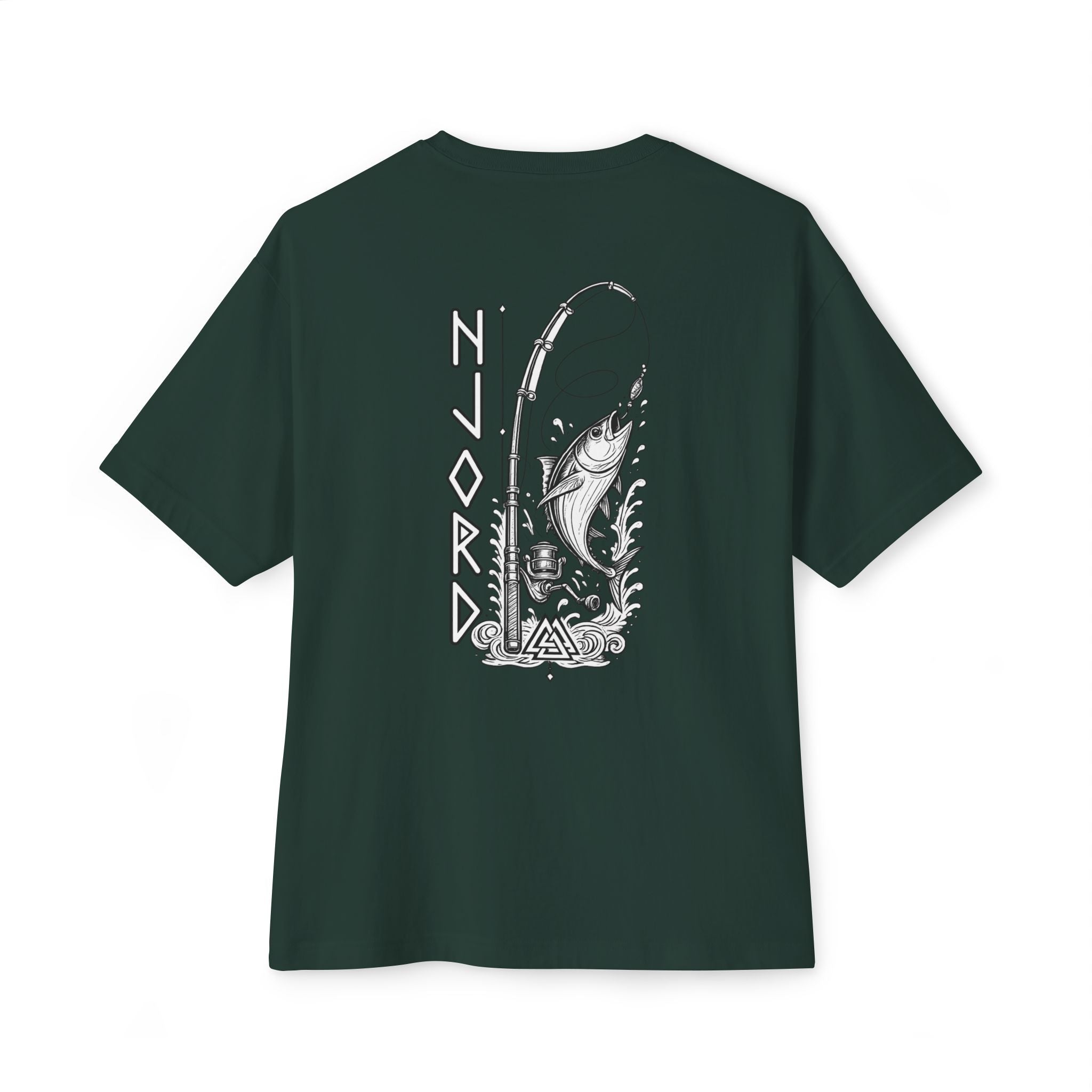 Njord Fishing Shirt – Viking Tuna Graphic Tee, Norse Mythology Apparel, Rune Design Shirt, Ocean God Fishing Shirt, Angler Gift