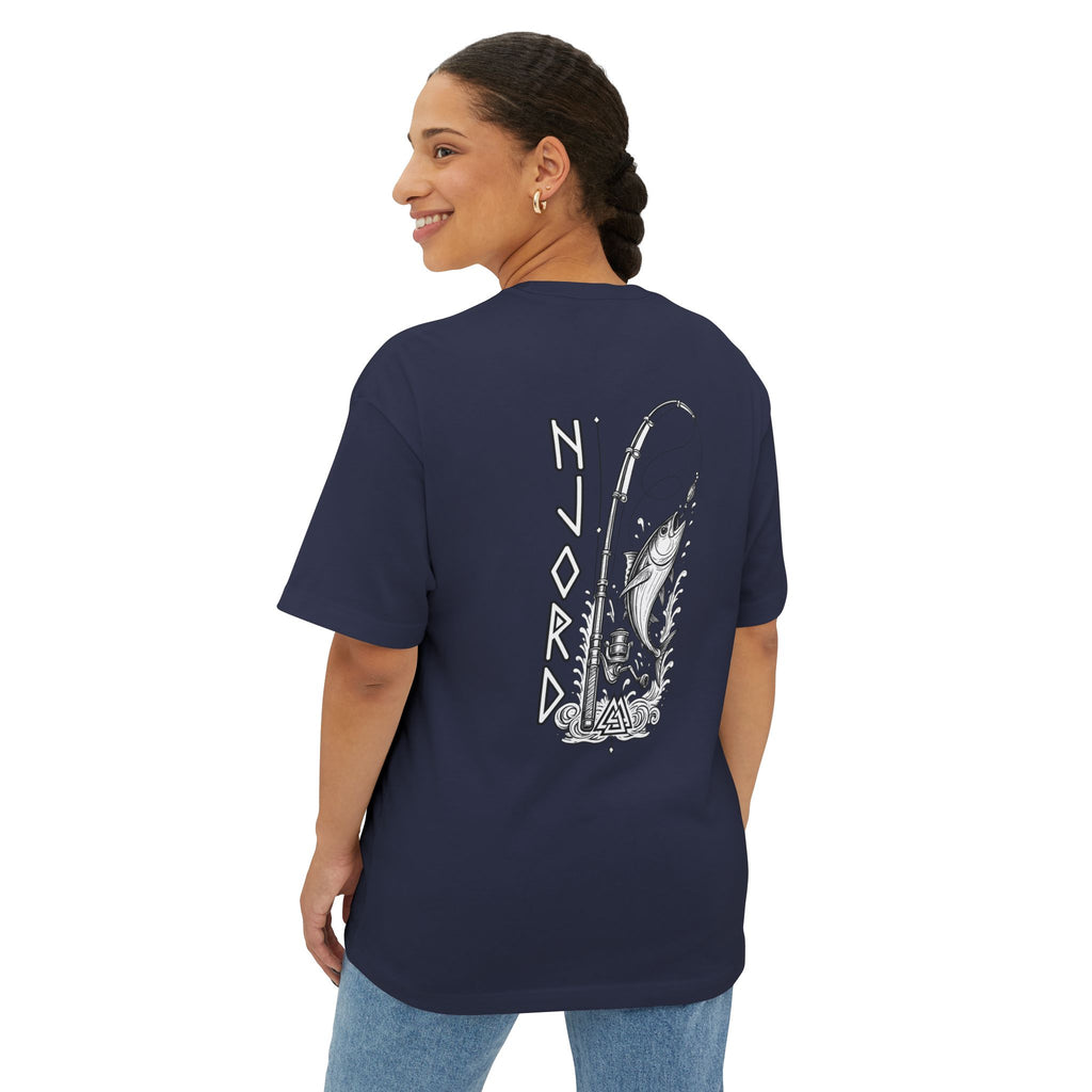 Njord Fishing Shirt – Viking Tuna Graphic Tee, Norse Mythology Apparel, Rune Design Shirt, Ocean God Fishing Shirt, Angler Gift