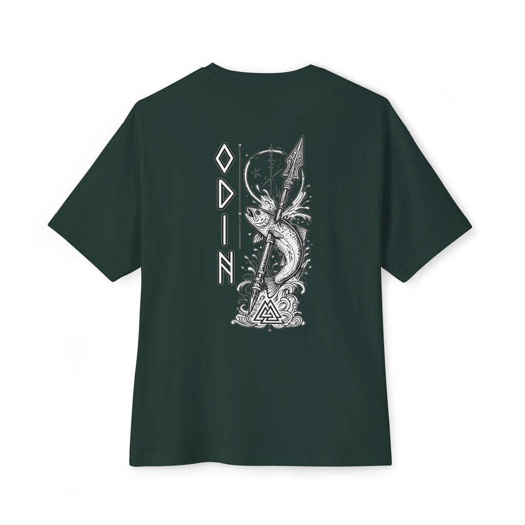 Odin Fishing Shirt – Norse Viking T-Shirt, Gungnir Spear Graphic Tee, Rune Design Shirt, Nordic Mythology Apparel, Fisherman Gift