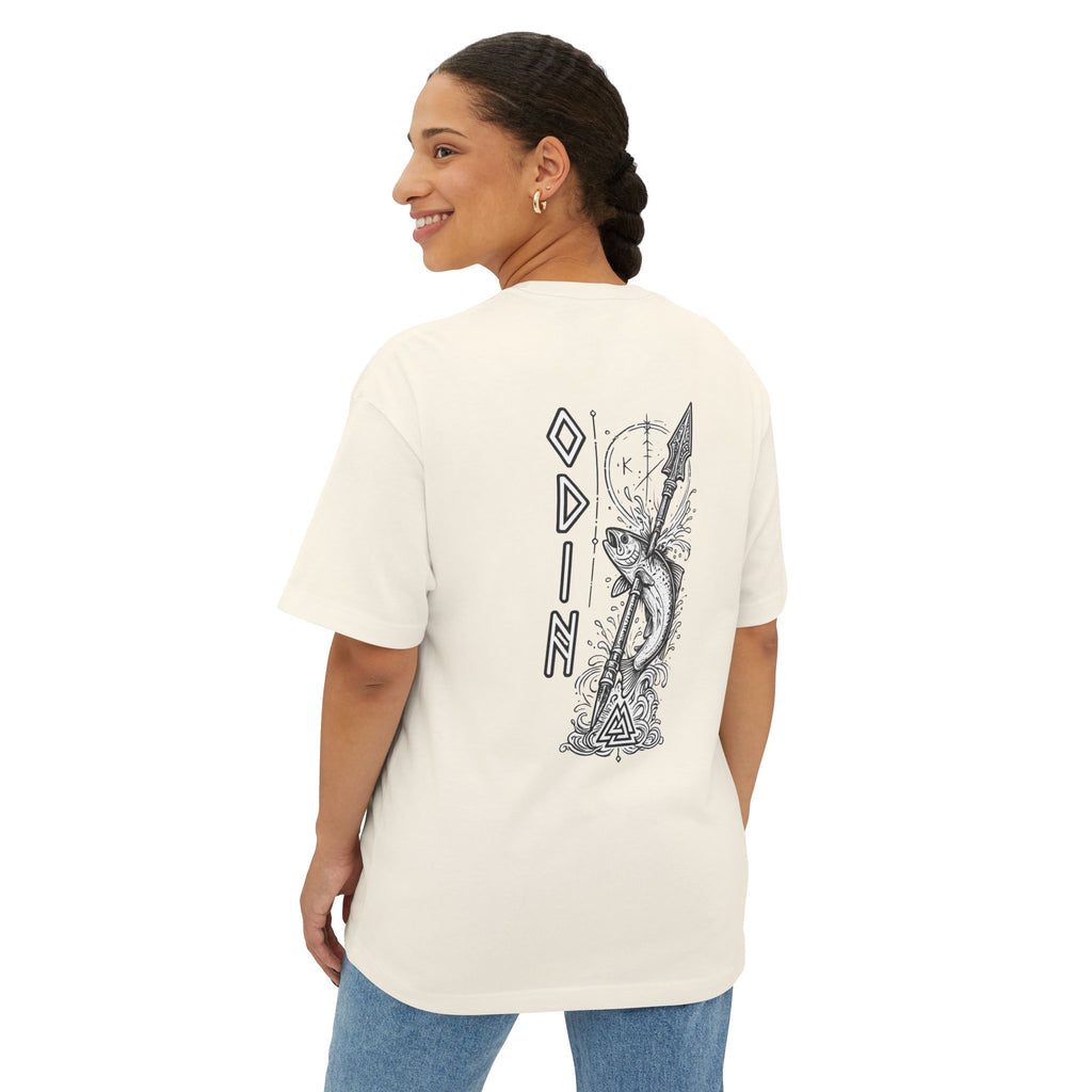 Odin Fishing Shirt – Norse Viking T-Shirt, Gungnir Spear Graphic Tee, Rune Design Shirt, Nordic Mythology Apparel, Fisherman Gift