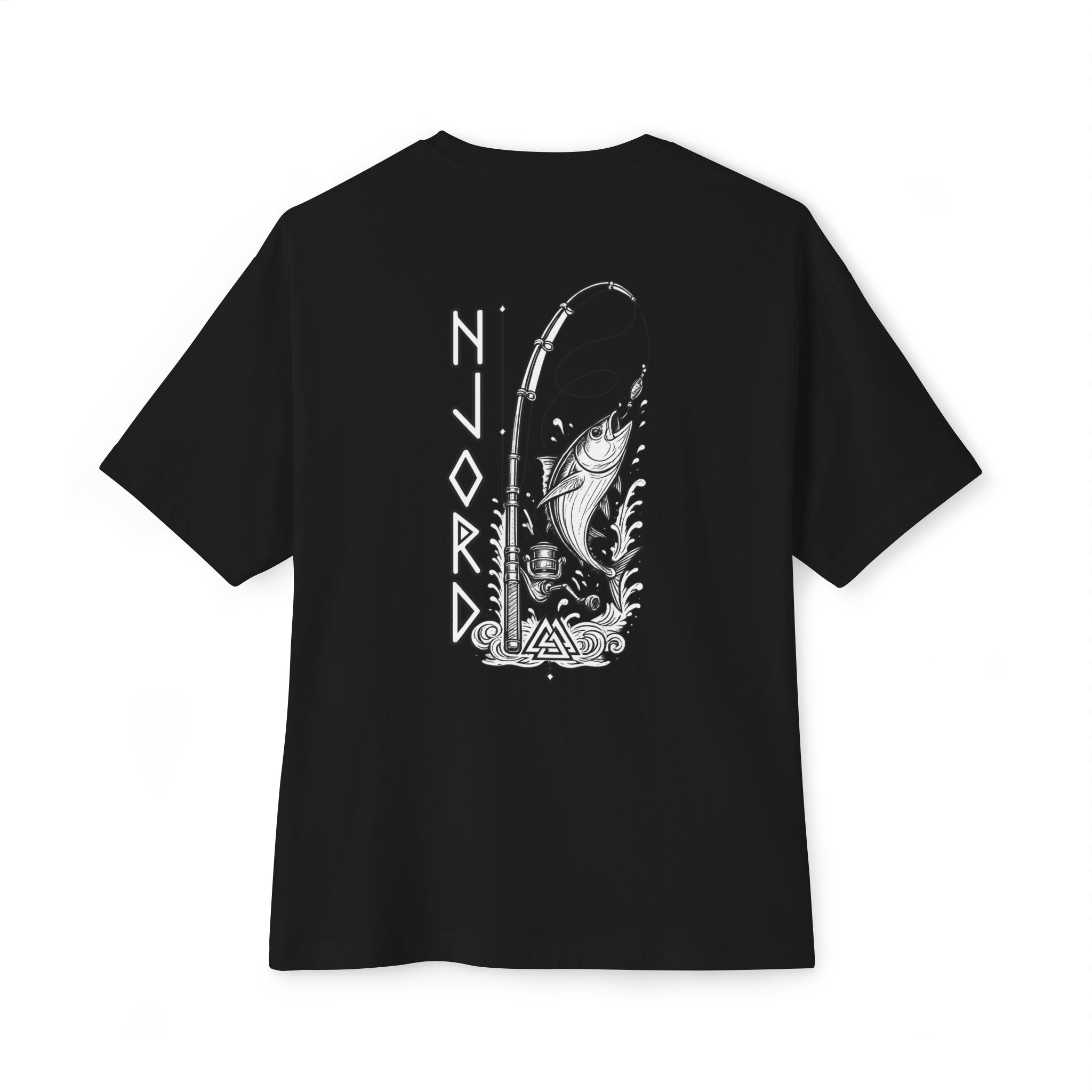 Njord Fishing Shirt – Viking Tuna Graphic Tee, Norse Mythology Apparel, Rune Design Shirt, Ocean God Fishing Shirt, Angler Gift